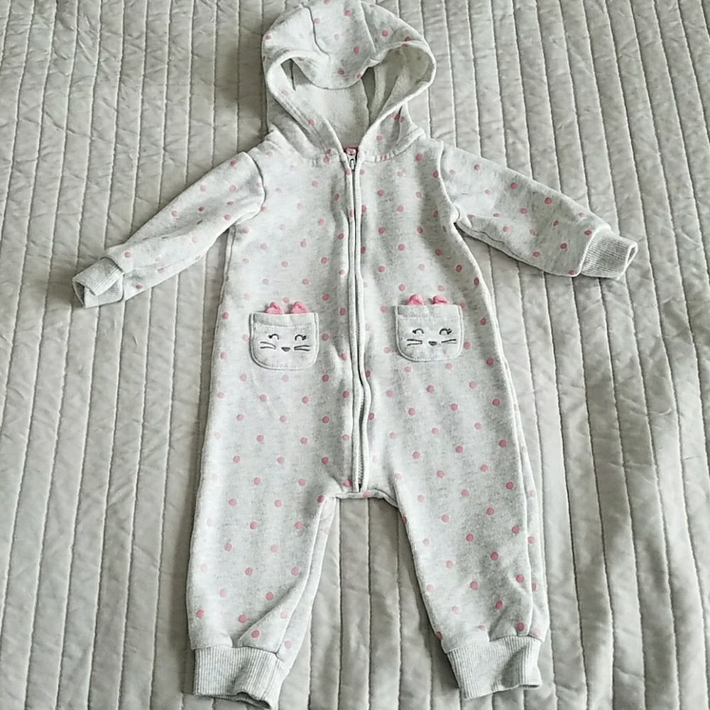 Polka Dot Hooded One Piece